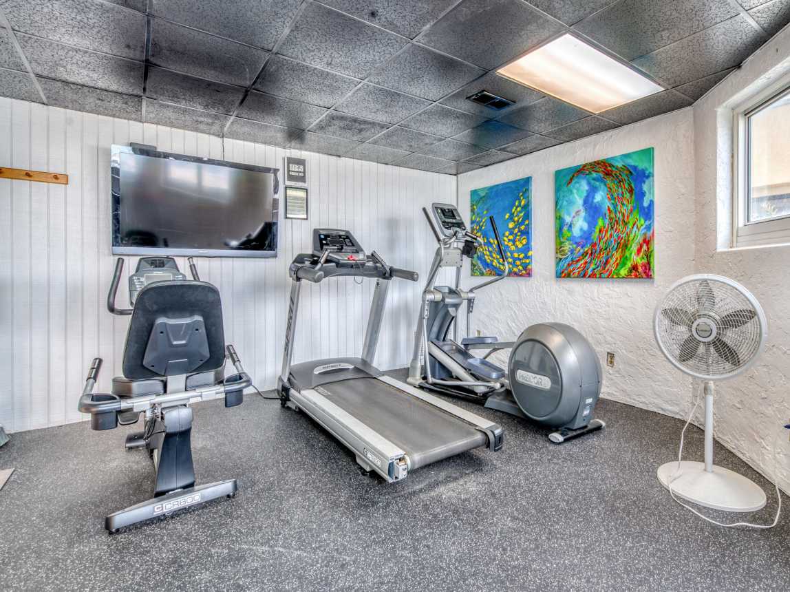 Stay active with our fully equipped gym, featuring cardio and strength equipment
