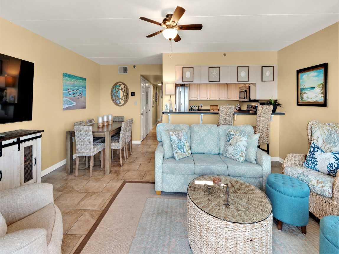 Open living space keeps everyone together and eveyone has a great view.