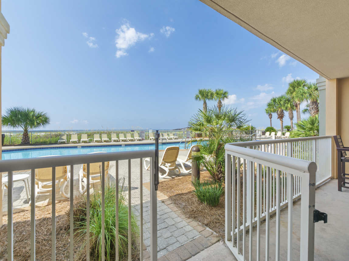Open the gate to enjoy the Pool with a Gulf view