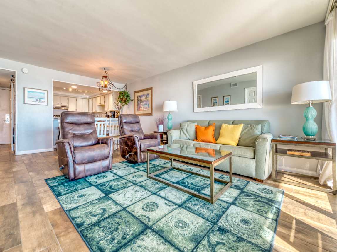 Comfortable and stylish space to relax after a day in the sun.