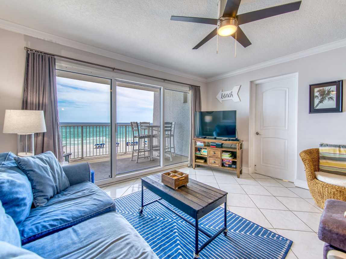 Bright, open space leading to your beachfront retreat!