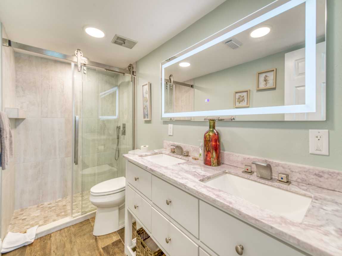 Enjoy a well-appointed bathroom with a walk-in shower.