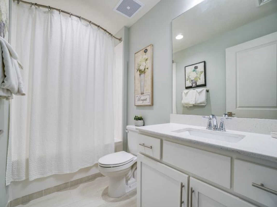 Shower and Bath combo in both bathrooms.