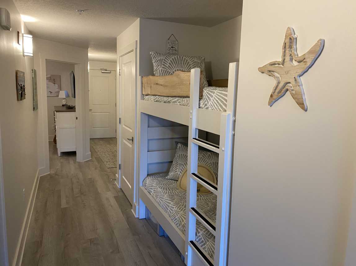 BEACH KIDS LOVE THE BUNKS IN THE HALL!