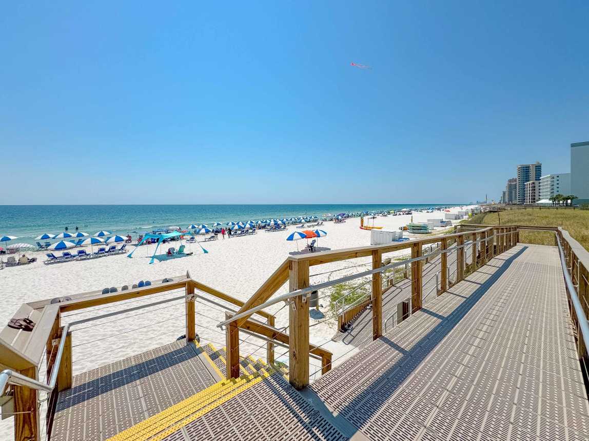 Indigo Has An ADA / Wheelchair Beach Crossover Ramp For Easy Beach Access 
