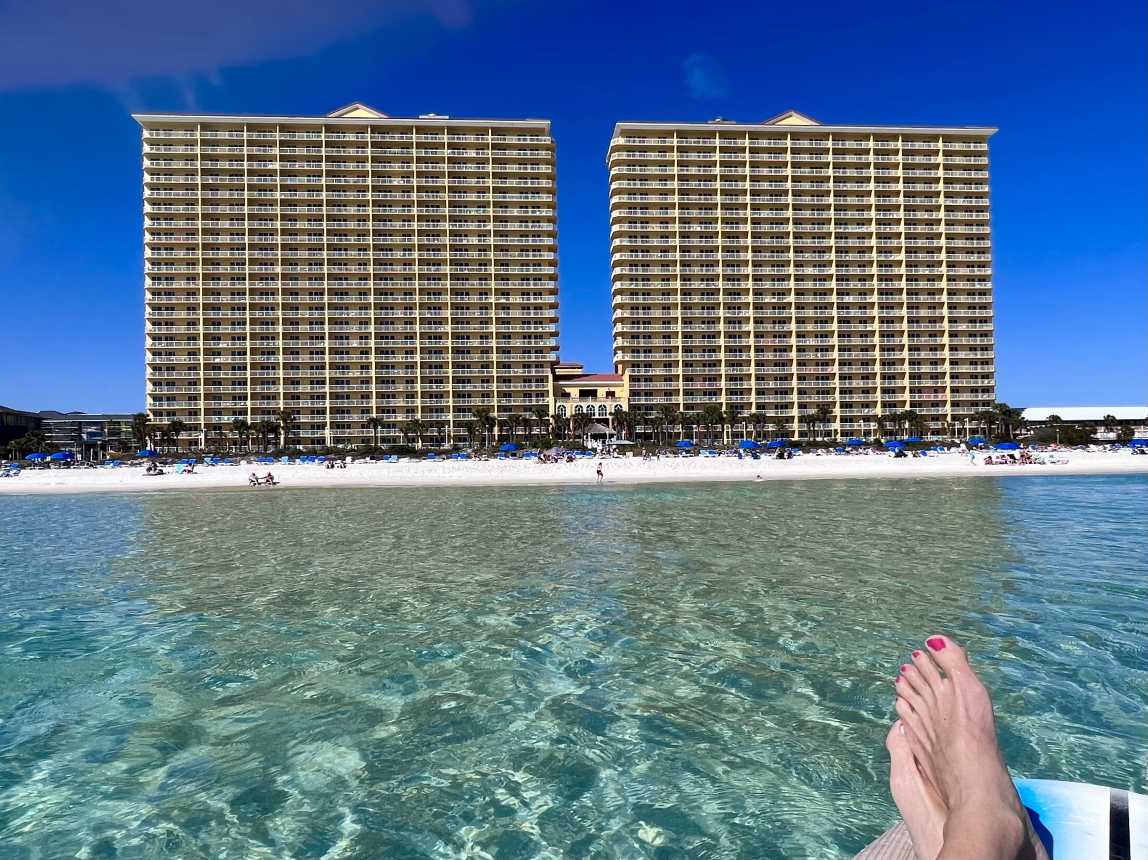 VIEW FROM THE GULF TO CALYPSO!! Rent a paddle board on the beach and join me!