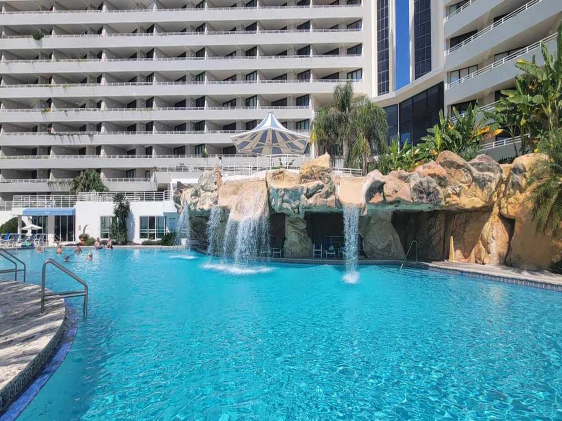 The Eden waterfall pool