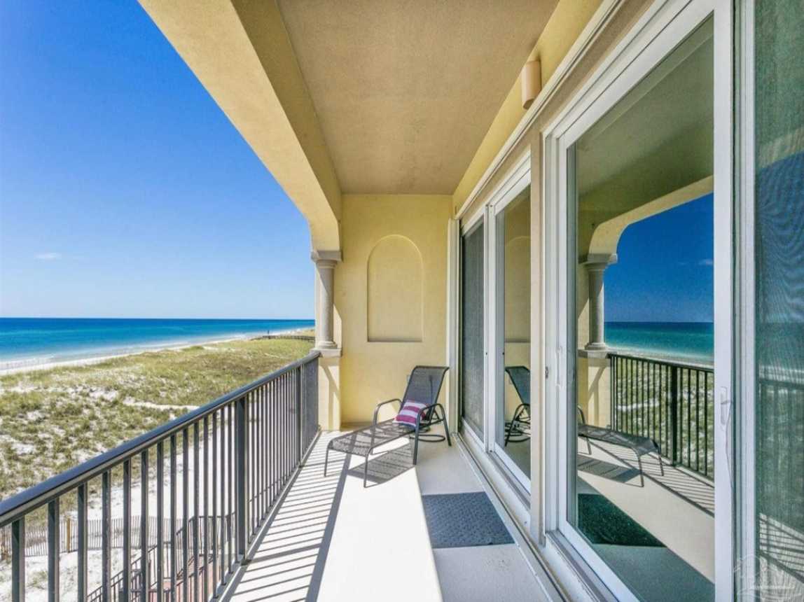 One of the private balcony views