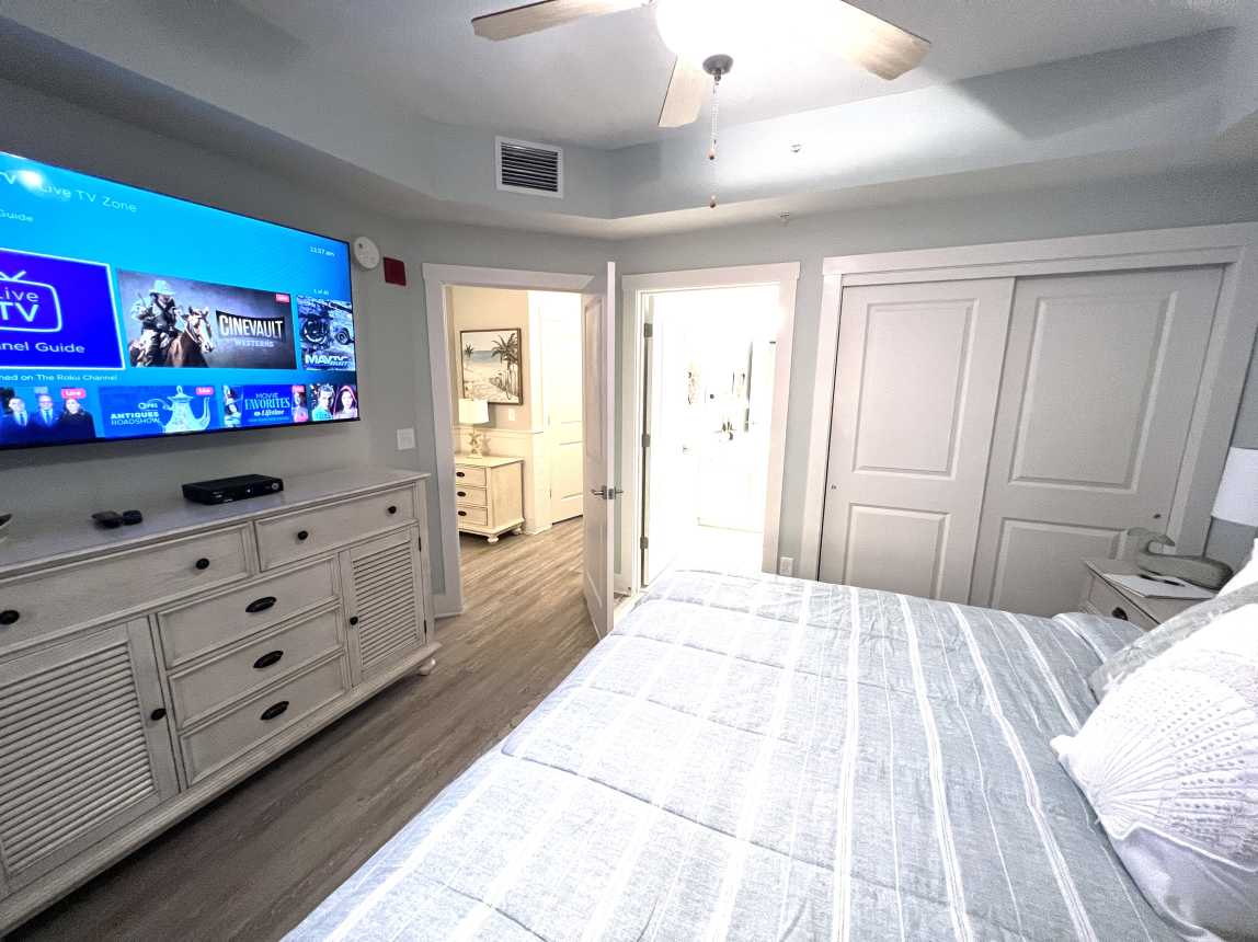 HUGE Smart TV in the Master Suite!