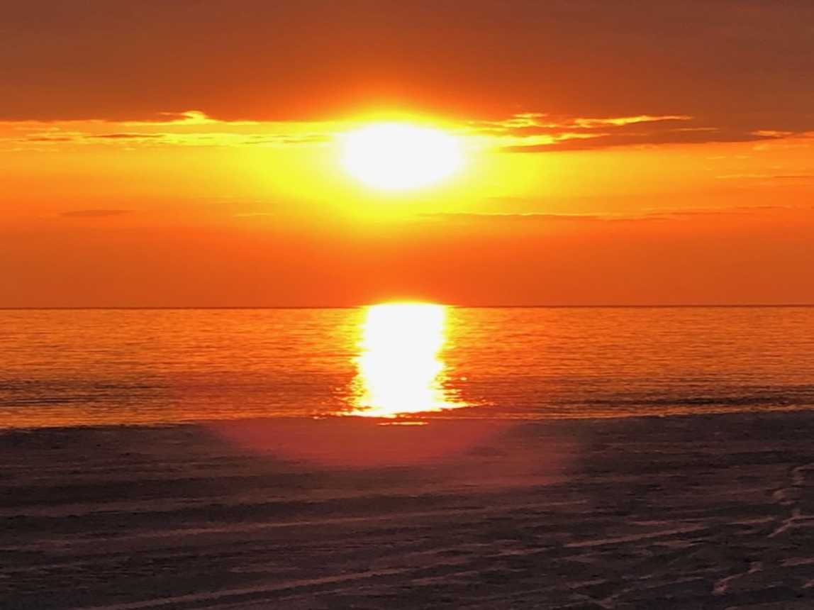 Fire Sunset from the Beach