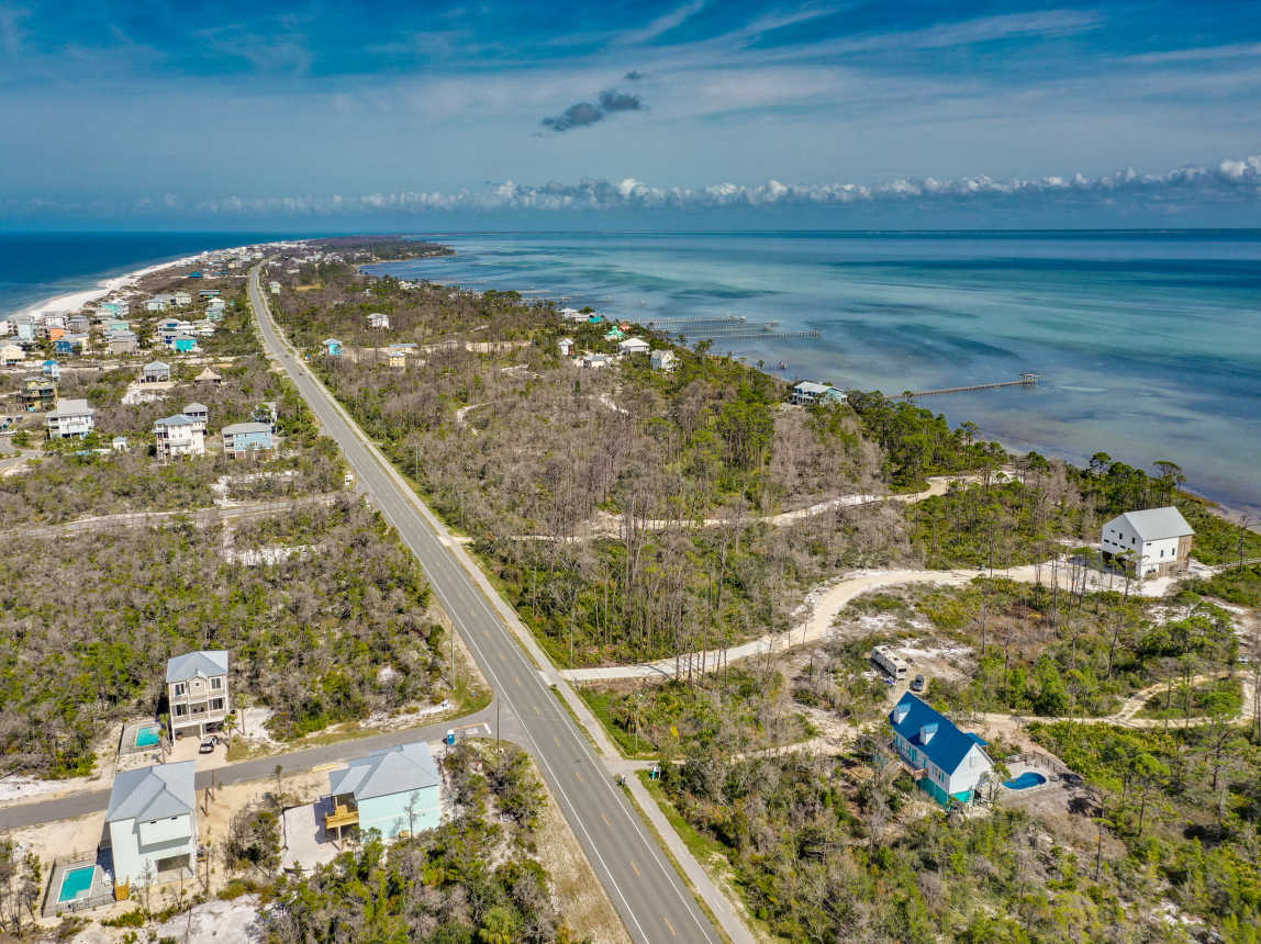 Overhead view looking from Amelia towards the end of the peninsula. Beautiful!