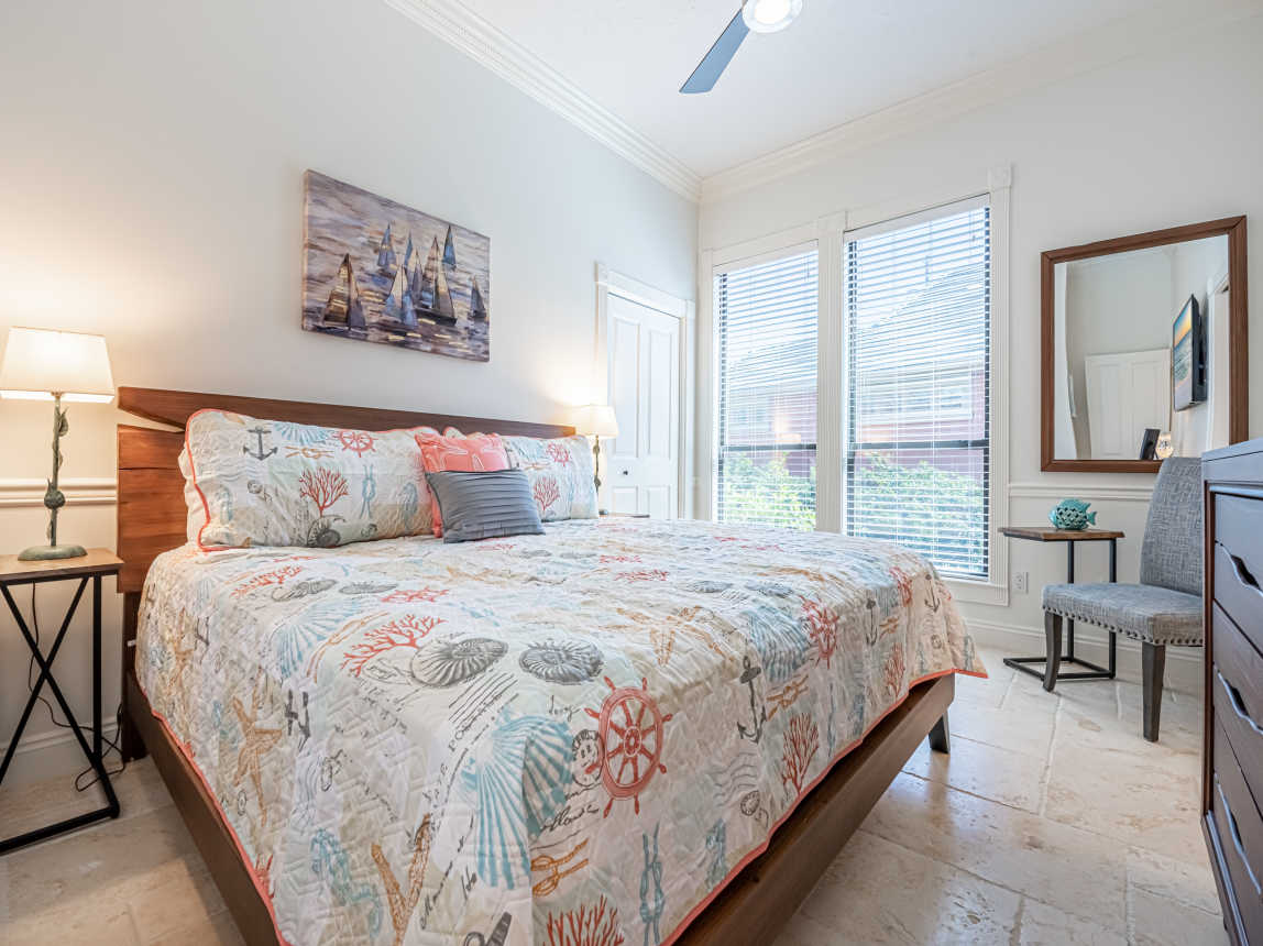 Guest Bedroom - King Smart TV and Large Windows