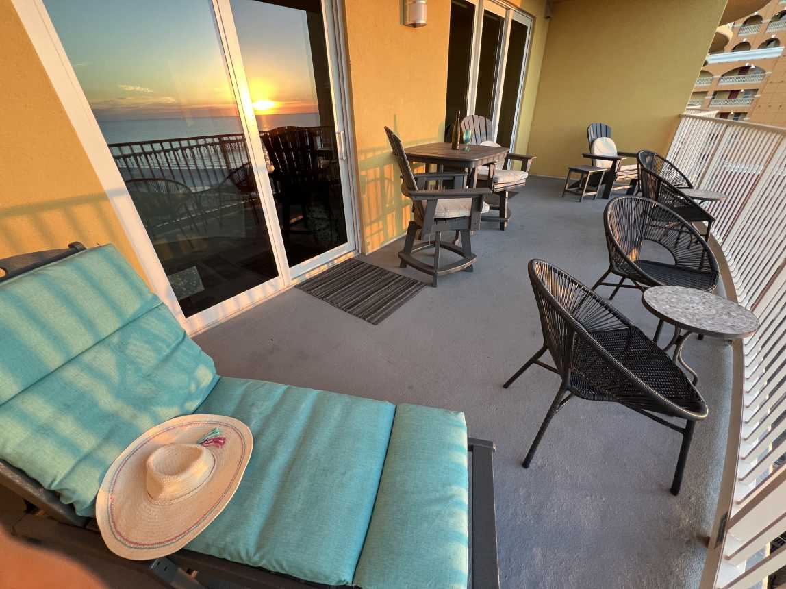 YOU WILL NOT BELIEVE ALL THE FURNISHINGS ON MERMAID'S ROOMY OVERSIZED BALCONY! 