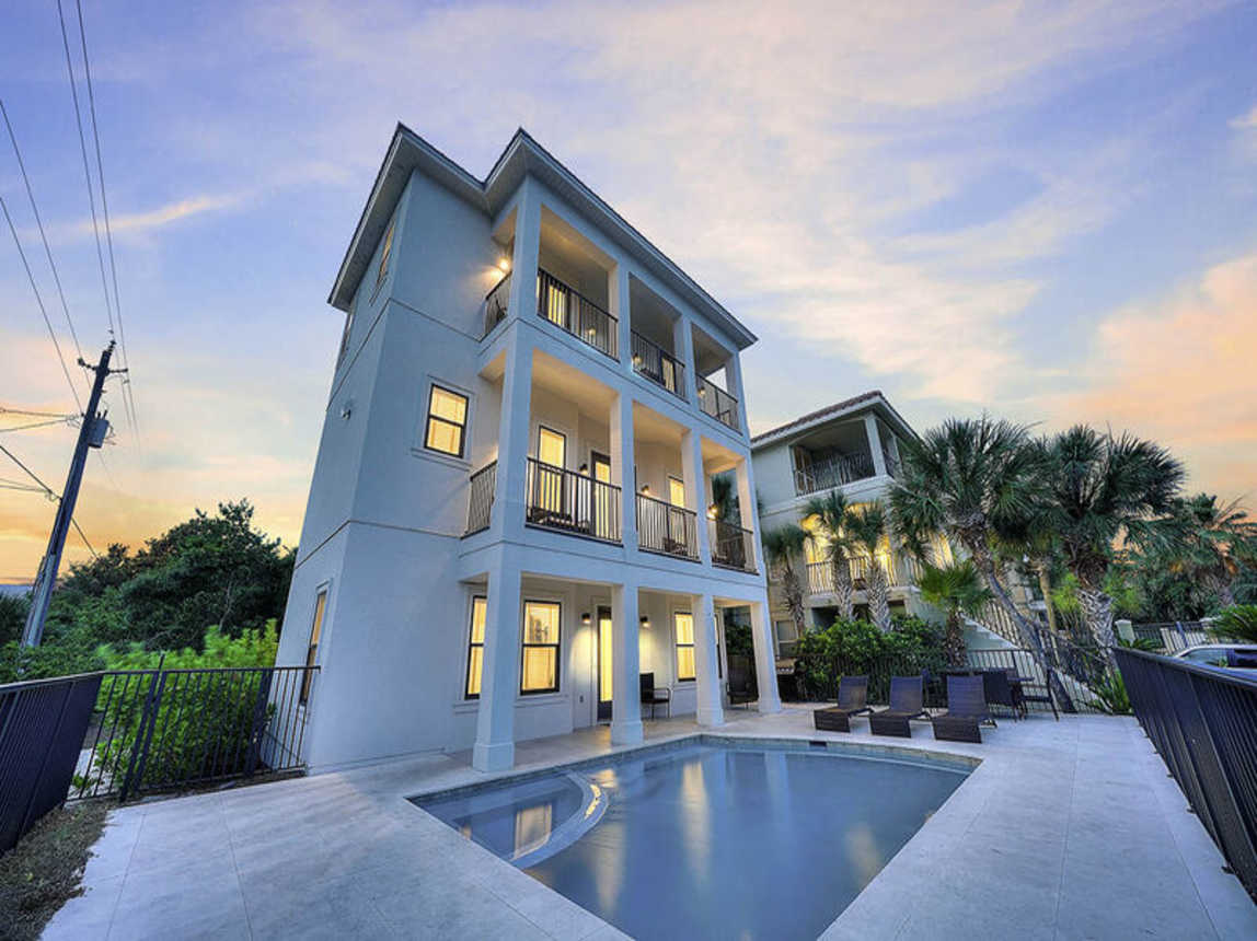 Just Beachy - Event Friendly Vacation Rental House Near Beach with Elevator, Private Pool & Spa Tub in Miramar Beach, Florida - Five Star Properties Destin/30A