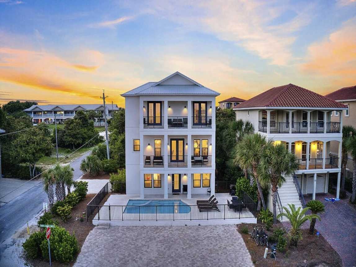 Just Beachy - Event Friendly Vacation Rental House Near Beach with Elevator, Private Pool & Spa Tub in Miramar Beach, Florida - Five Star Properties Destin/30A