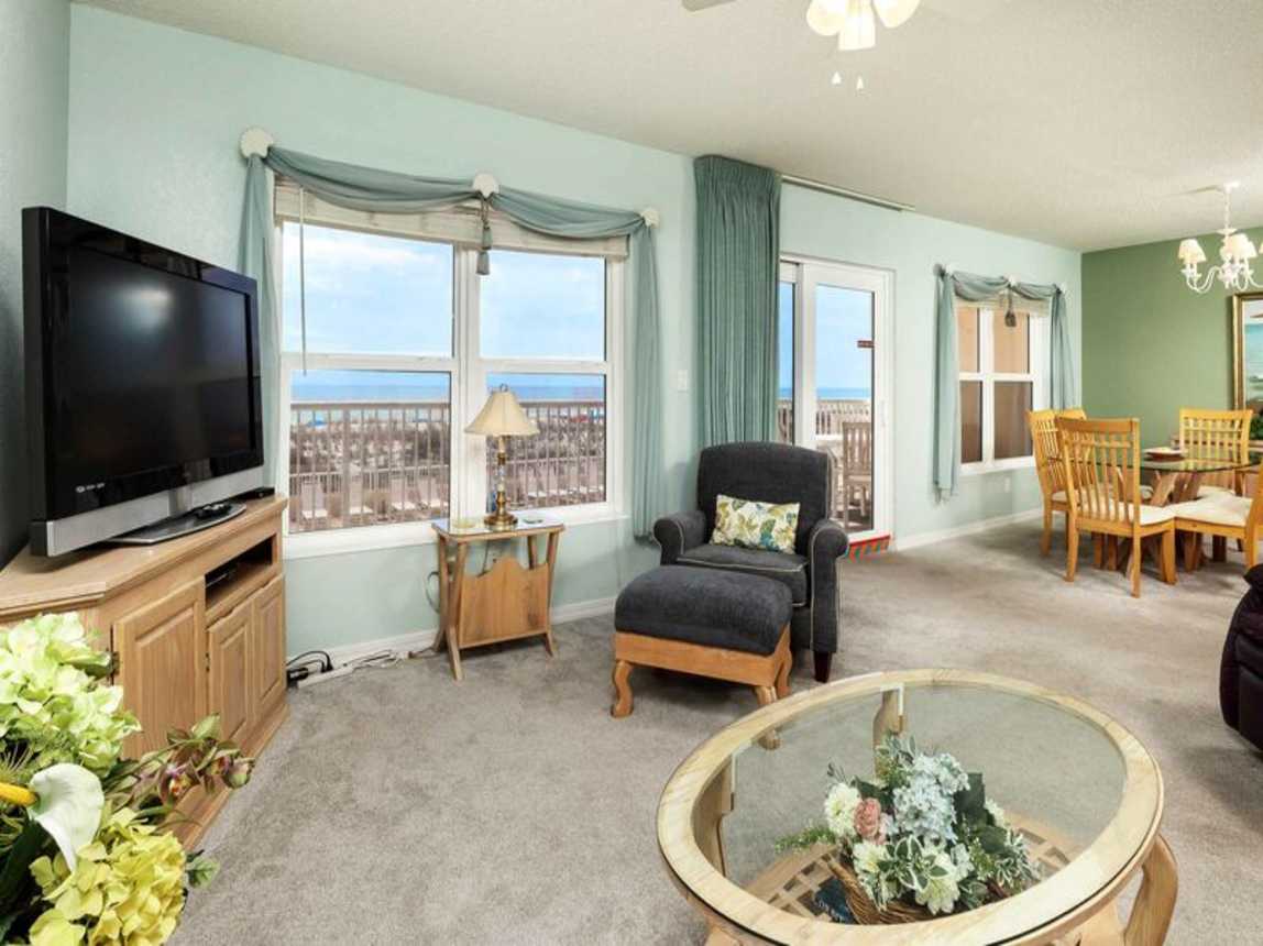 Living Room View - 
Islander Beach Resort, Unit 2005, Okaloosa Island, Fort Walton Beach Vacation Rentals
