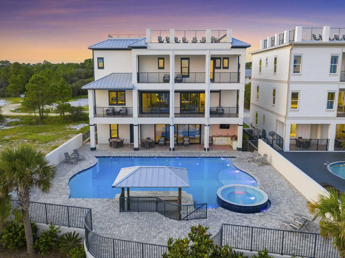 Dune It Up - Pet-Friendly Vacation Rental House with Game Room, Elevator, Golf Cart, Private Pool & Hot Tub and Beach Views from Balcony in Dune Allen Beach, Florida - Five Star Properties Destin/30A