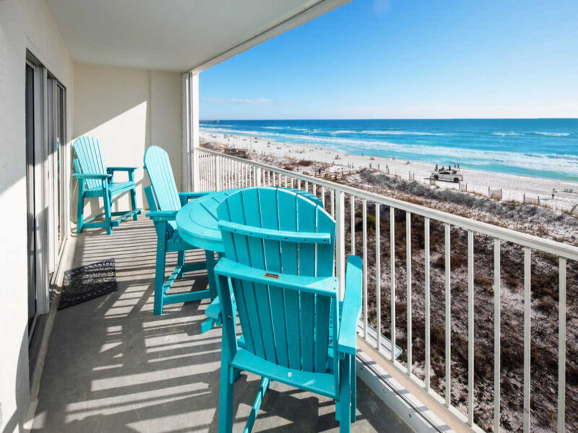 Balcony - 
Gulf Dunes 408 Fort Walton Beach Okaloosa Island Vacation Rentals