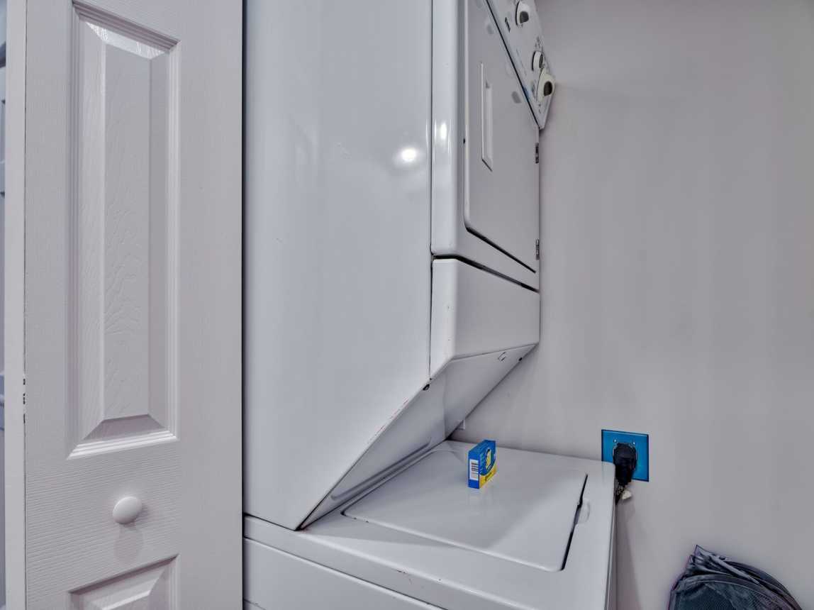 Washer and dryer is in the unit.