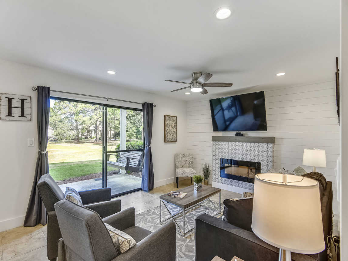 Catch up on your sports and family shows while watching TV on this large screen