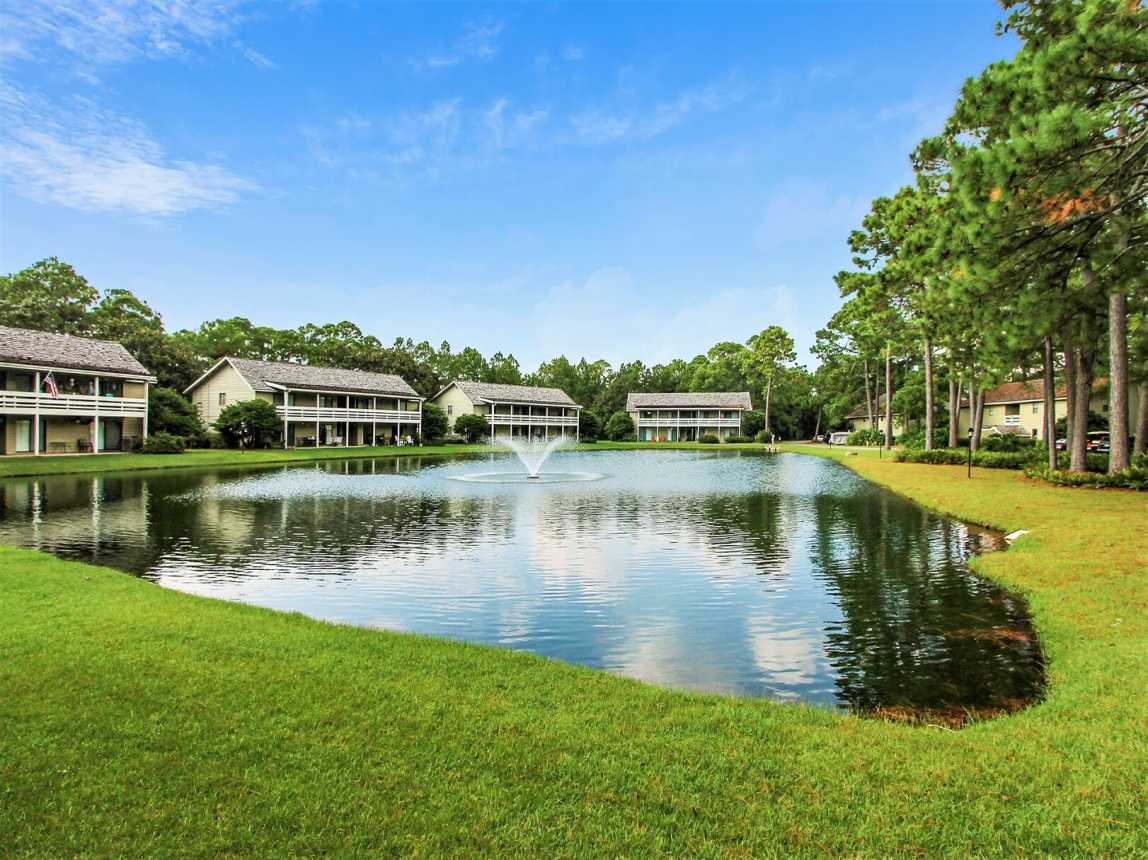 Lake and golf course views