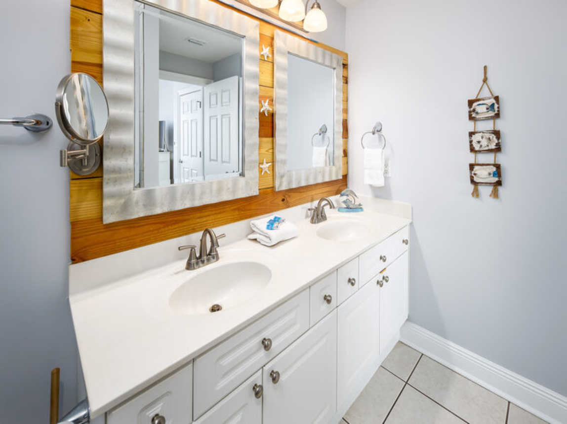 Master Bathroom with Double Vanity - 
Summer Place Resort, Unit 305 Okaloosa Island Fort Walton Beach Vacation Rentals