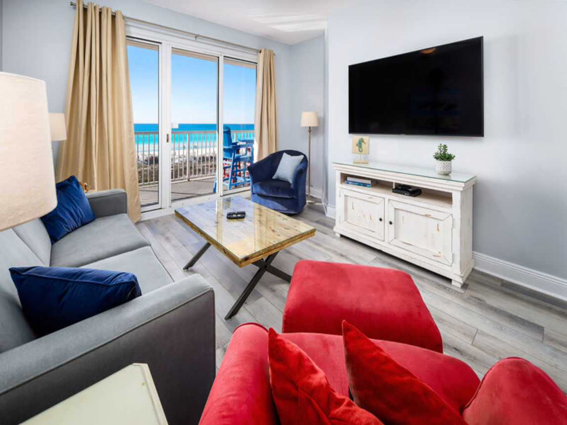 Living Room - 
Summer Place Resort, Unit 305 Okaloosa Island Fort Walton Beach Vacation Rentals