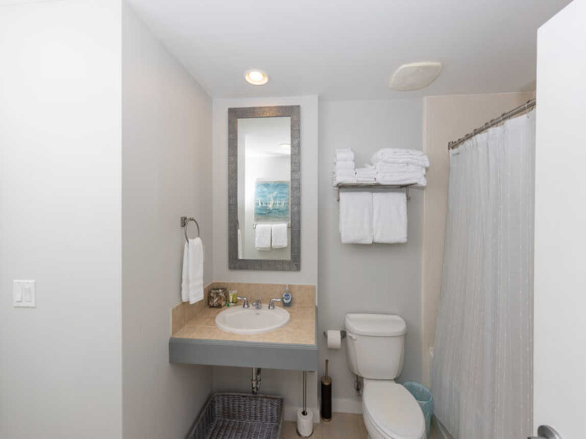 Bathroom with tub shower combo