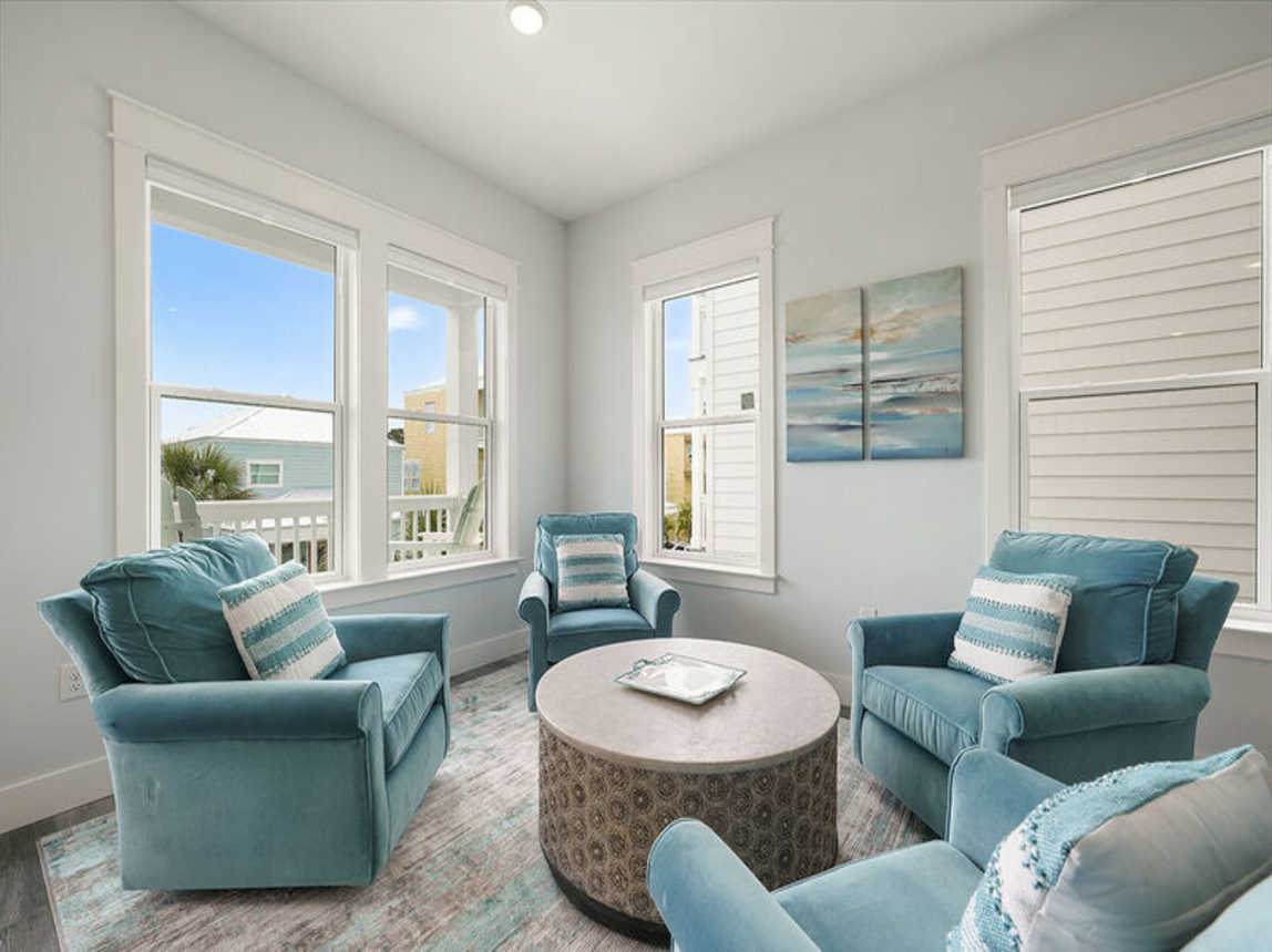 Dusk Til Dune - Gorgeous Vacation Rental Beach House with Elevator, Golf Cart, Community Pool, and Ocean Views from Rooftop Patio in Dune Allen Beach, Florida - Bliss Beach Rentals