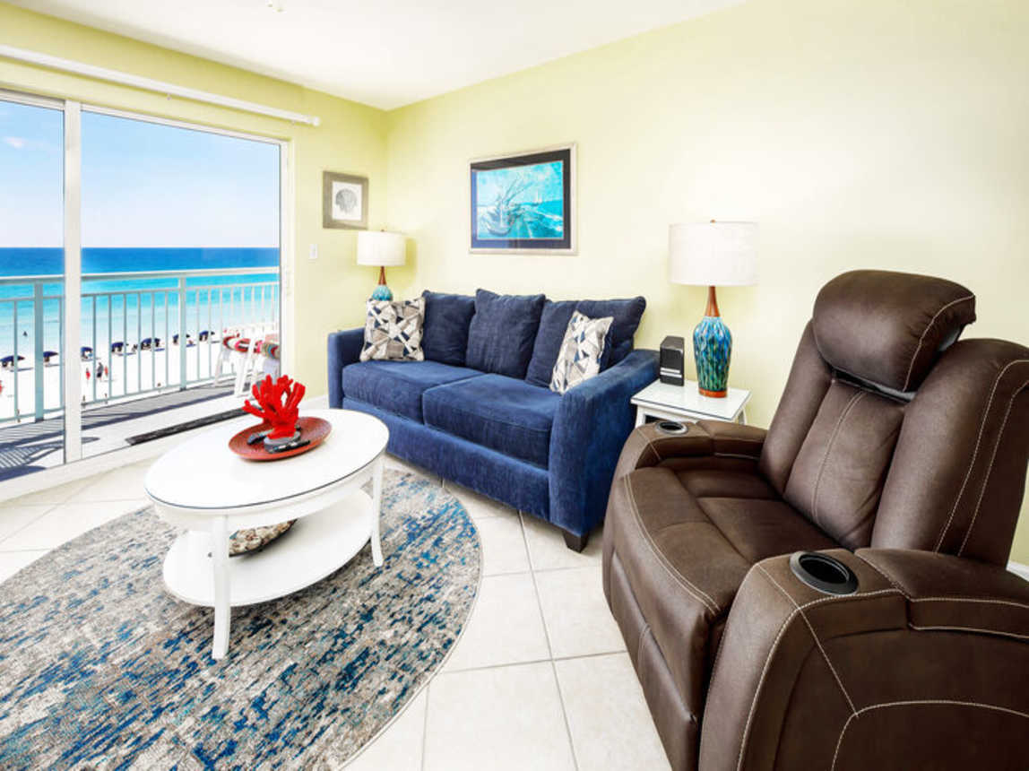 Living Room - 
Pelican Isle 414 Fort Walton Beach Okaloosa Island Vacation Rentals