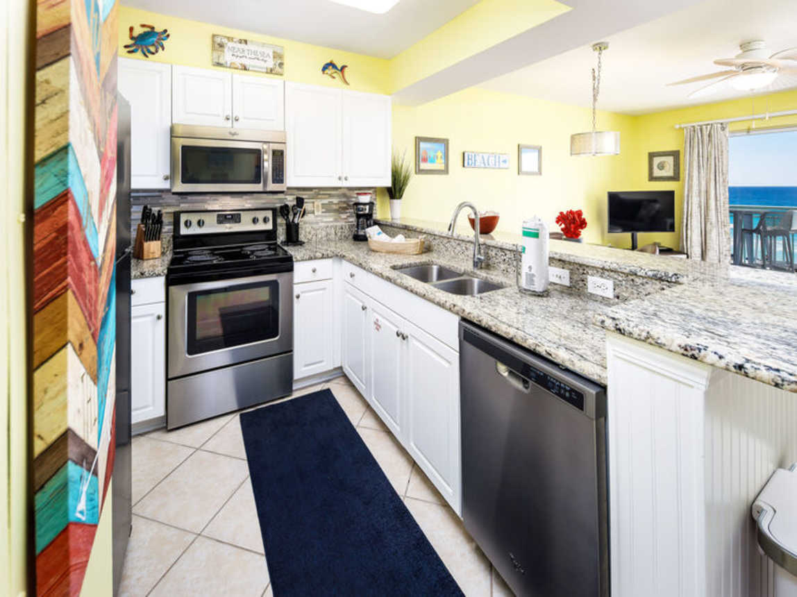 Kitchen - 
Pelican Isle 414 Fort Walton Beach Okaloosa Island Vacation Rentals