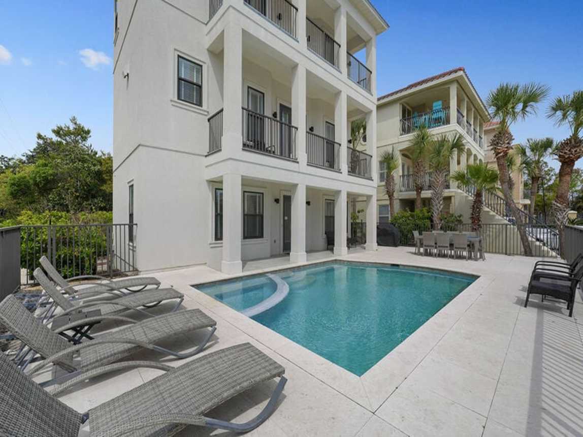 Just Beachy - Event Friendly Vacation Rental House Near Beach with Elevator, Private Pool & Spa Tub in Miramar Beach, Florida - Five Star Properties Destin/30A