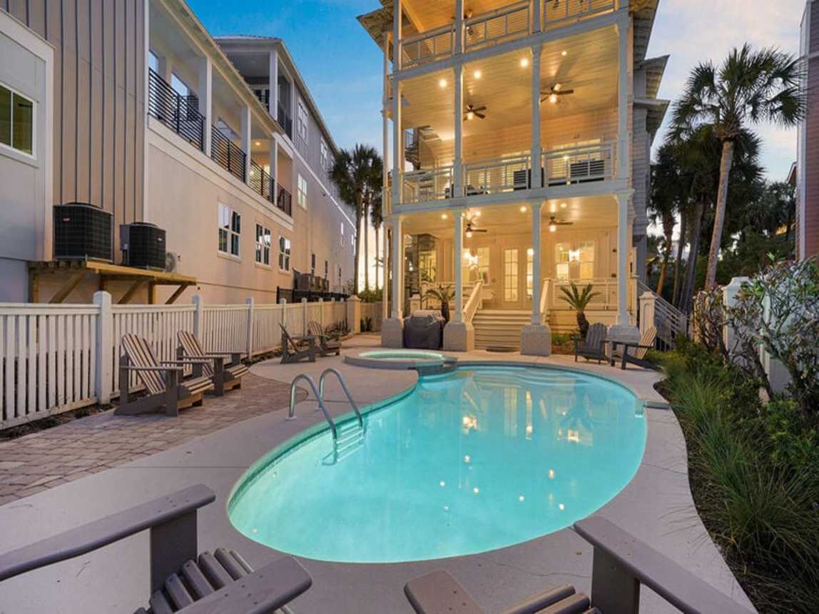 Hermosa Manor - Luxury Vacation Rental Beach House with Private Pool, Game Room, and Ocean Views from Balcony in Seagrove Beach, Florida - Five Star Properties Destin/30A