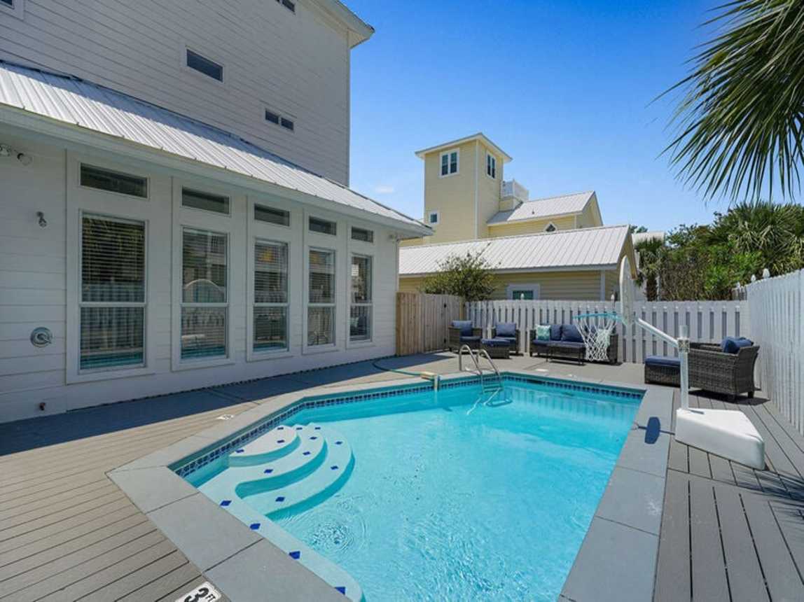 Lazy Bones - Luxury Beach Vacation Rental House with Private Pool, Hot Tub, and Wraparound Balconies in Crystal Beach, Florida - Five Star Properties Destin/30A