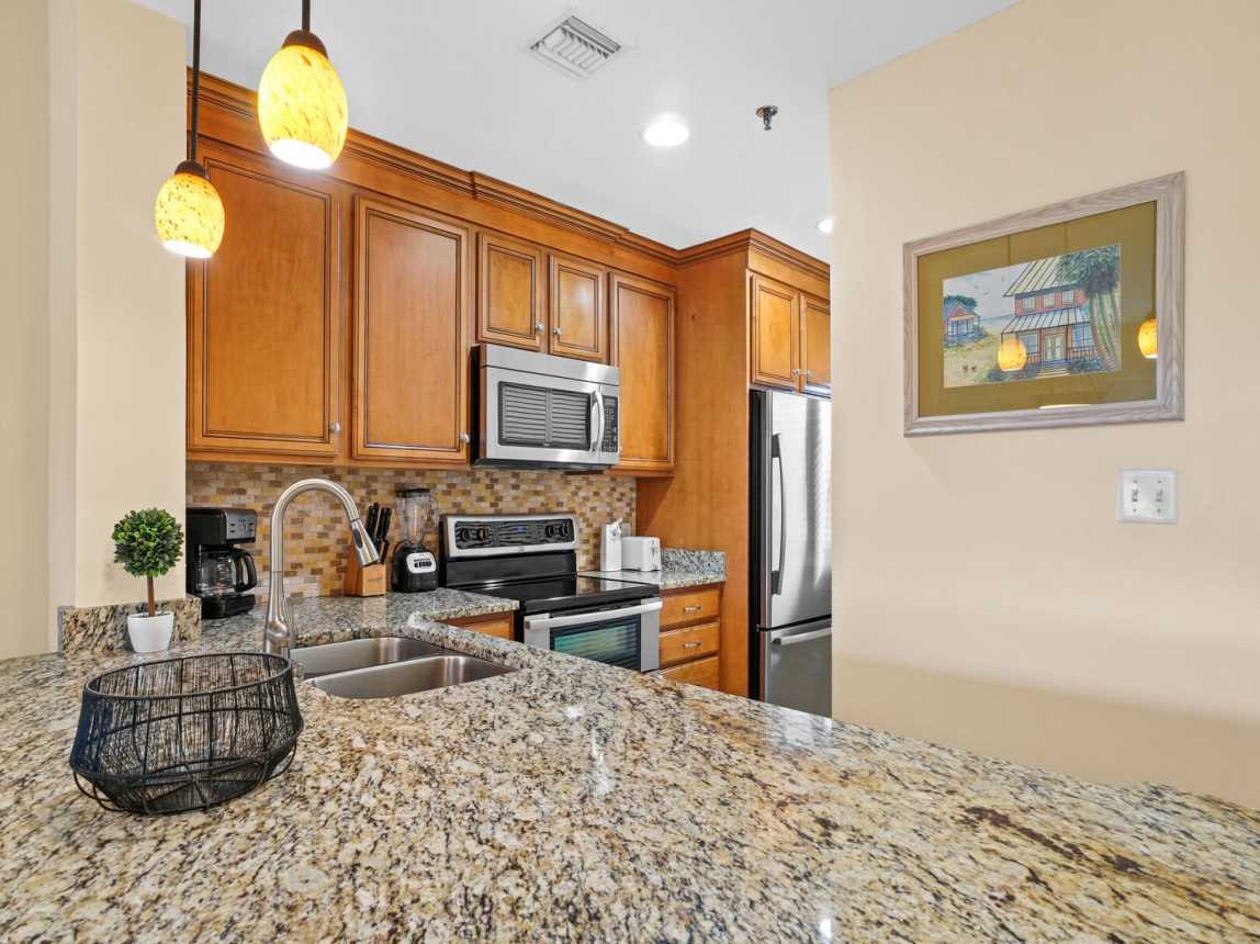 Kitchen has all major and small appliances available as well as dinnerware, silverware, glassware, pots, pans and Tupperware.