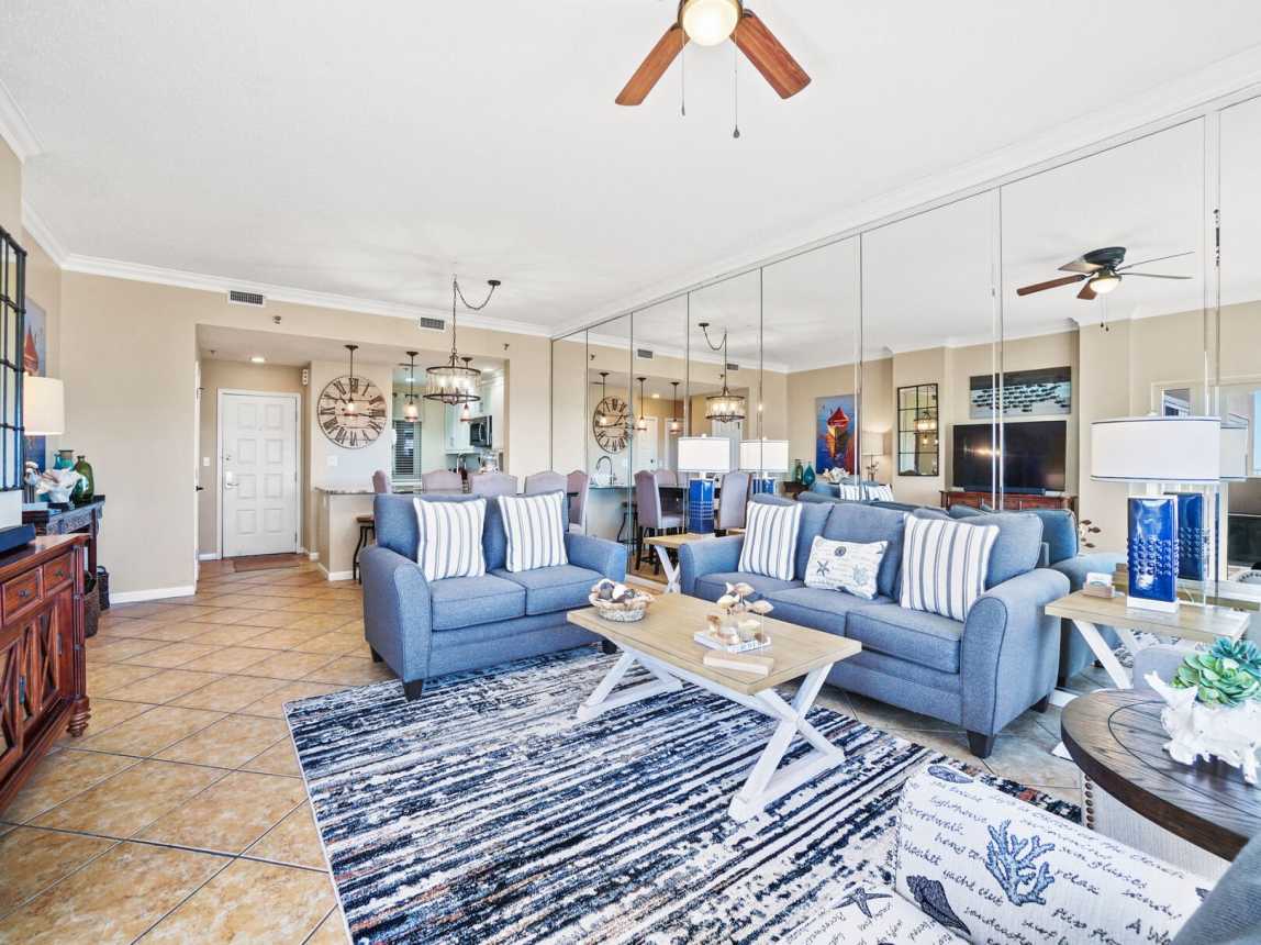 A great open concept for easy conversation and interaction with everyone while preparing a great meal.