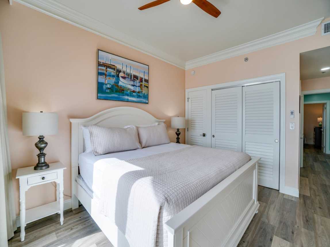 Plenty of closet space, with a ceiling fan to keep you cool on those warm summer nights.