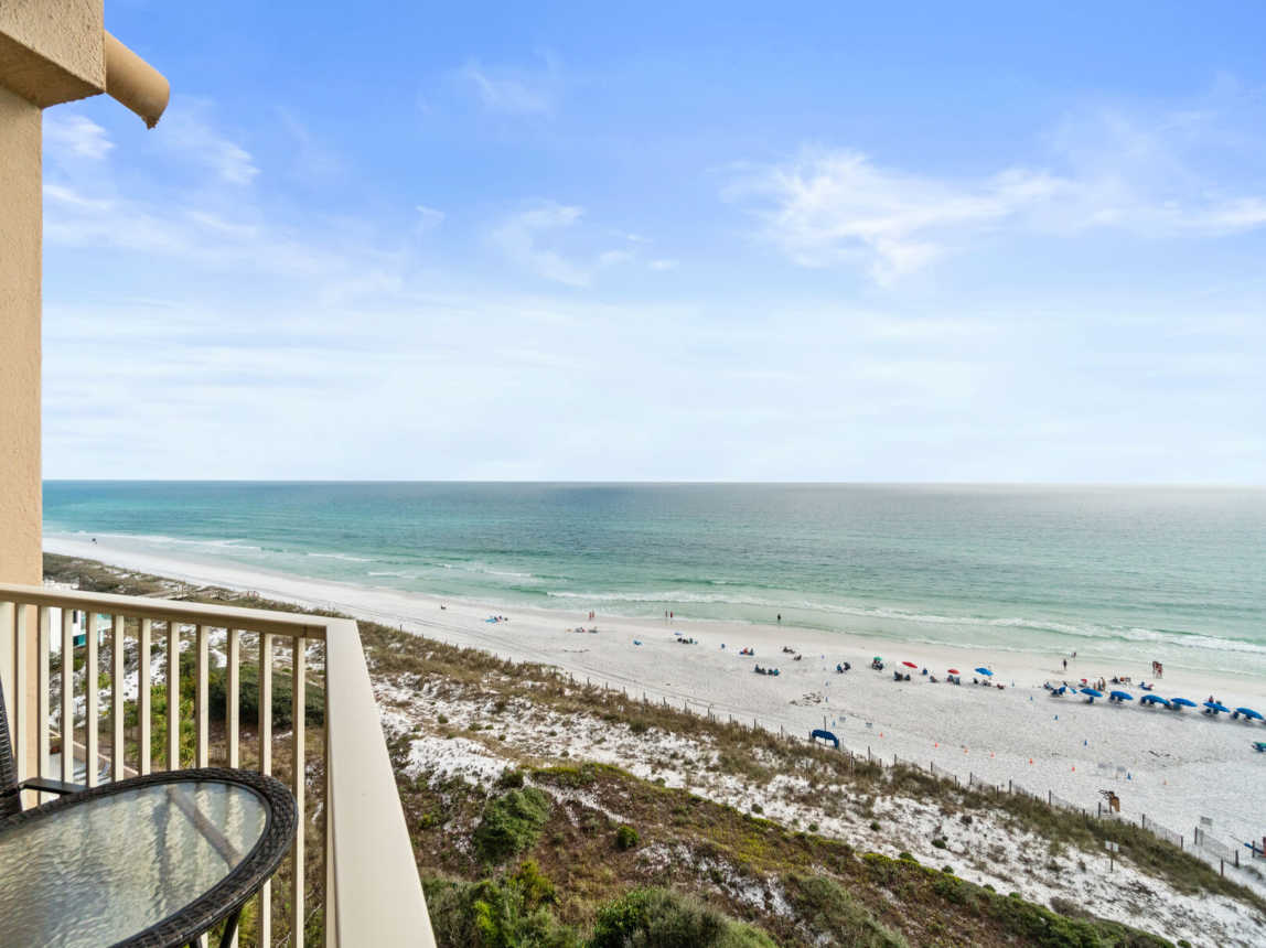 Balcony view of beach area. The waves are calling!