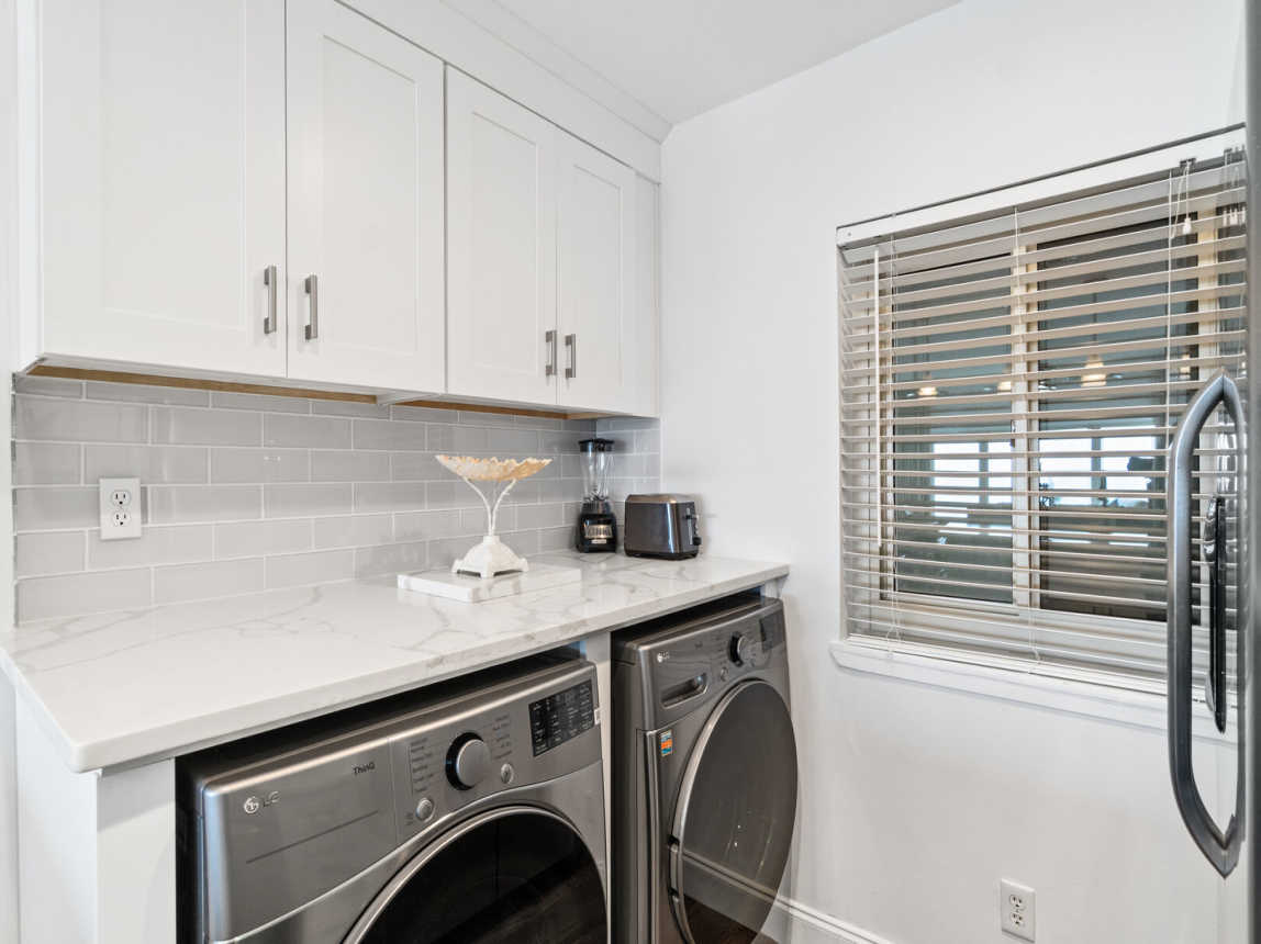 Laundry  easy access in the kitchen area.