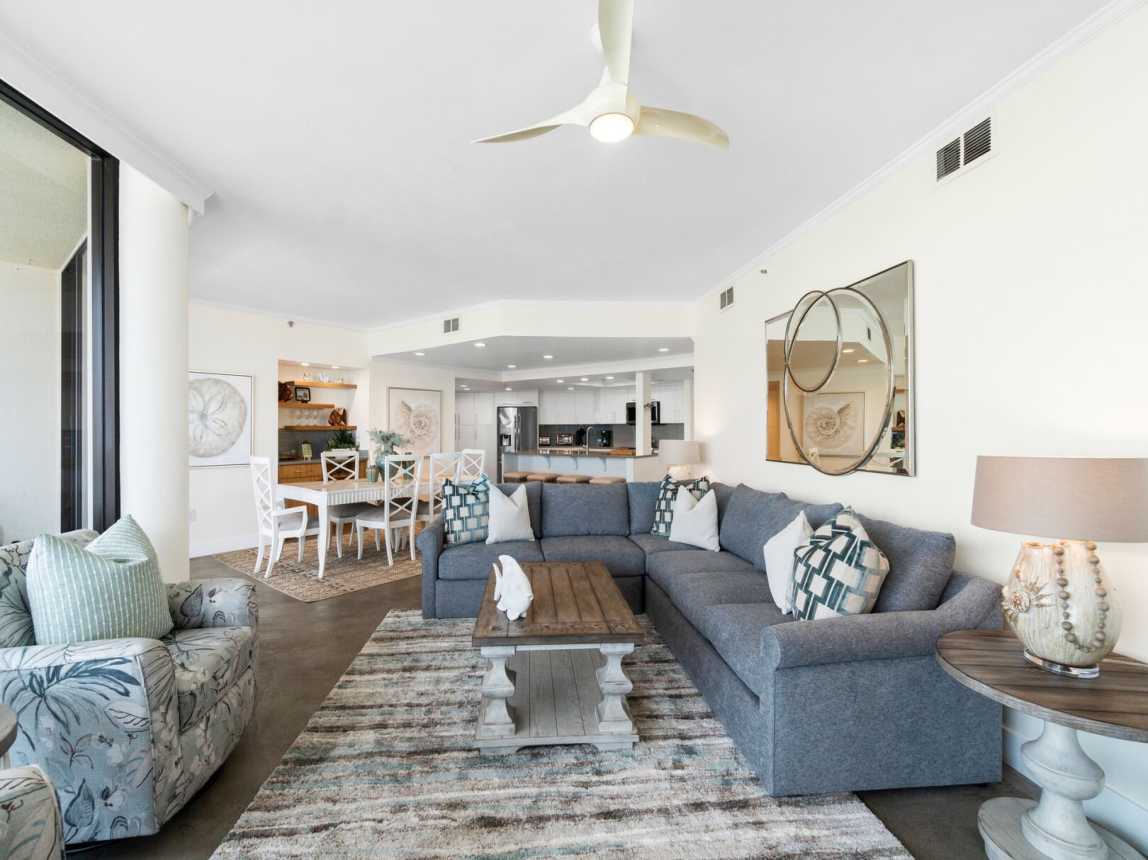 The property has been completely remodeled and furnished. Queen sofa sleeper for any extra guests.  Enjoy the beachy and nautical decor while gazing out over the beautiful East Pass harbor.