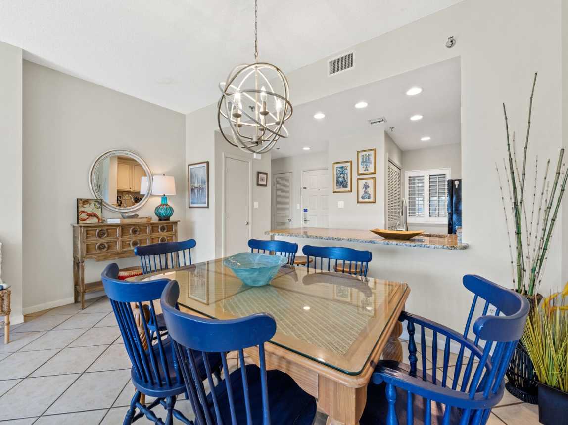 Dining table that seats 6 for meals, family board games or a friendly card game. The center of all activities.