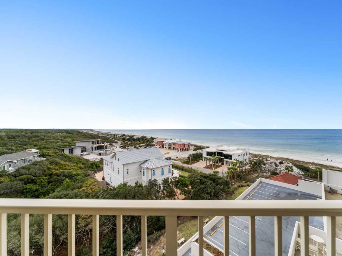View off the balcony looking East.