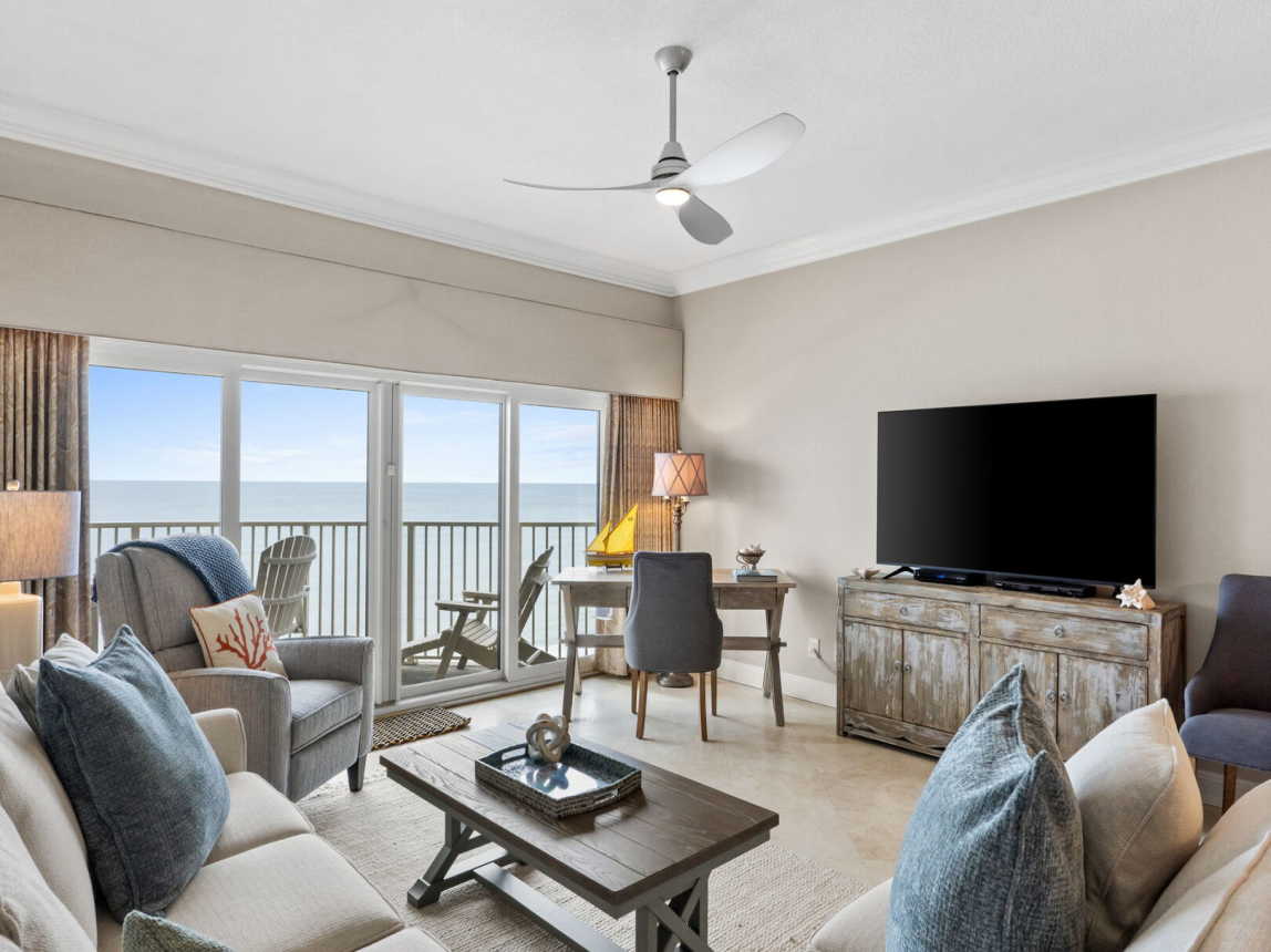 You have a large smart tv with cable and free wifi for those times you just want to chill after a day on the beach.