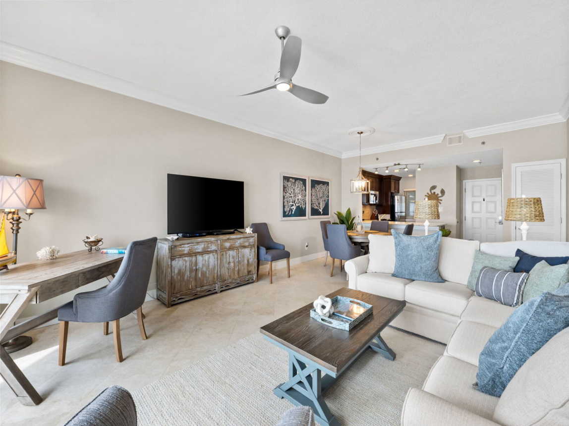 Great open area for everyone to have their own space to just chill, enjoy family conversation or catch a few of you favorite shows.