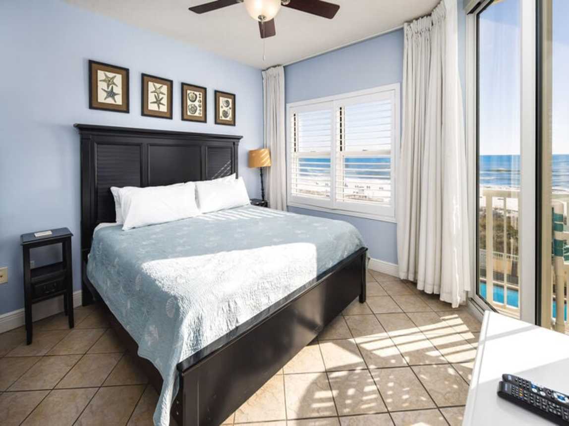 King Master Bedroom - Waters Edge Resort Unit 311 Okaloosa Island Fort Walton Beach Vacation Rentals