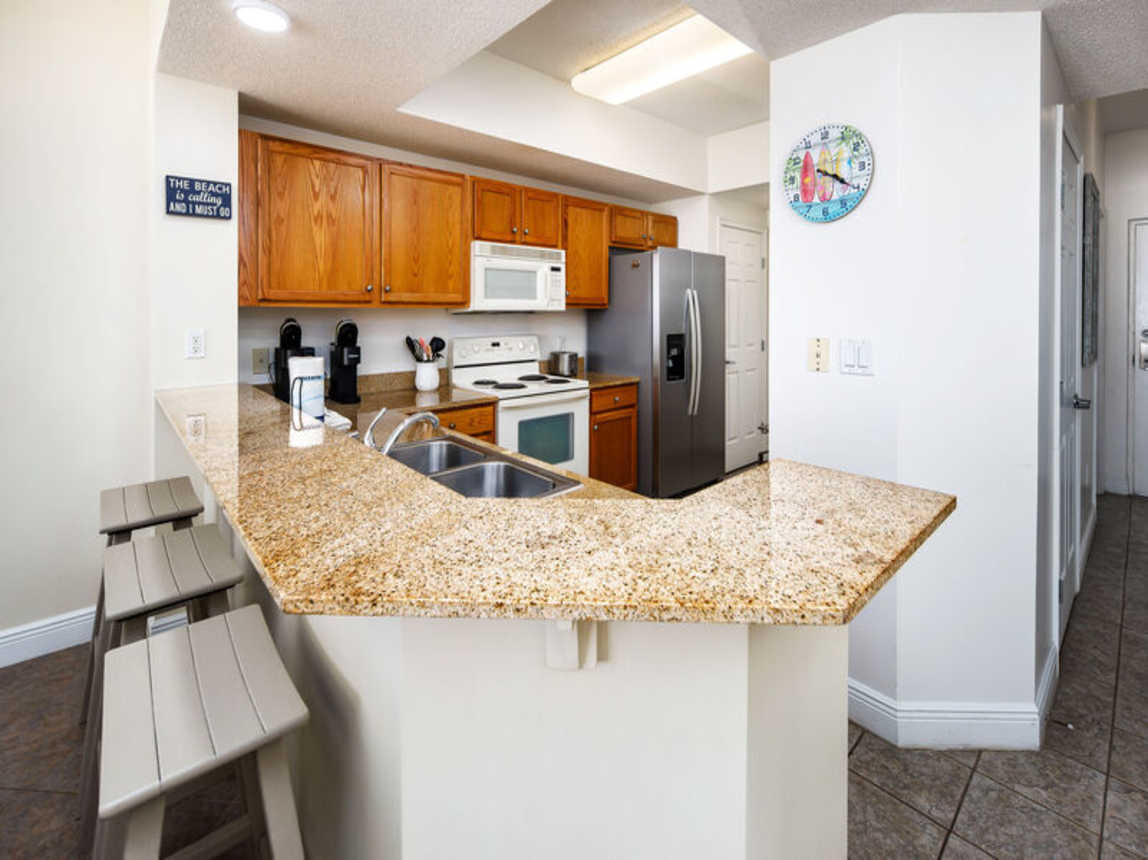 Kitchen - Waters Edge Resort Unit 510 Okaloosa Island Fort Walton Beach Vacation Rentals