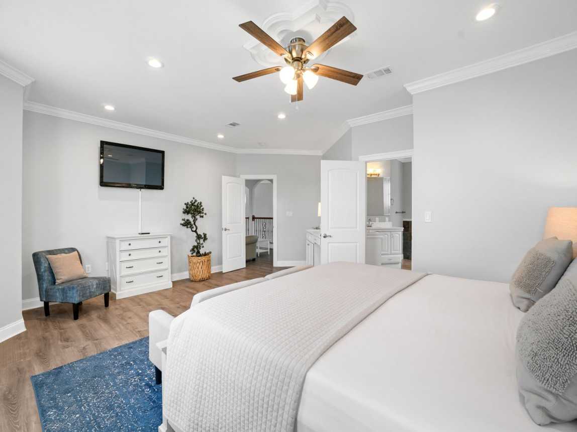 Bedroom showing entry to your private ensuite bath.