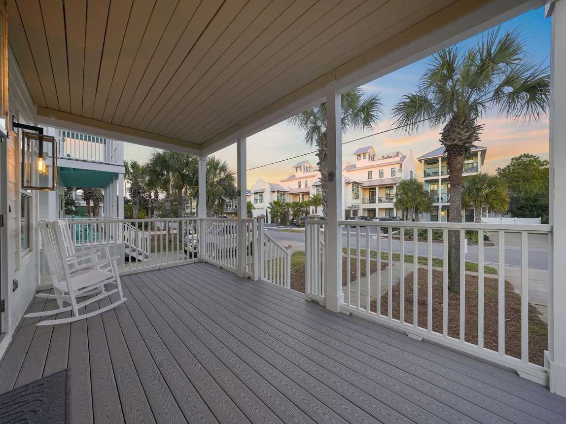 Front Porch View at Destined to Be - Vacation Rental House with Private Pool and Carriage Near Beach in Destin, Florida - Five Star Properties Destin/30A