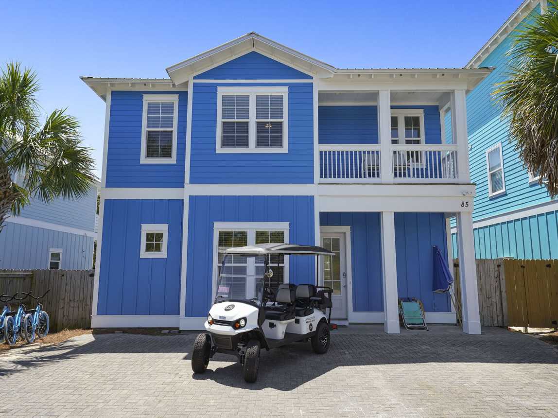 Casa Azul - Near Beach Vacation Rental House with Private Pool and Golf Cart in Miramar Beach, Florida - Five Star Properties Destin/30A