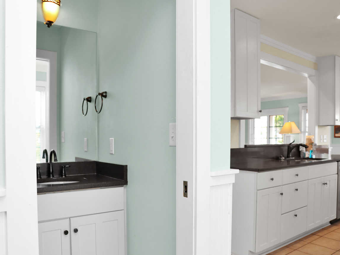 Half Bath and Kitchen